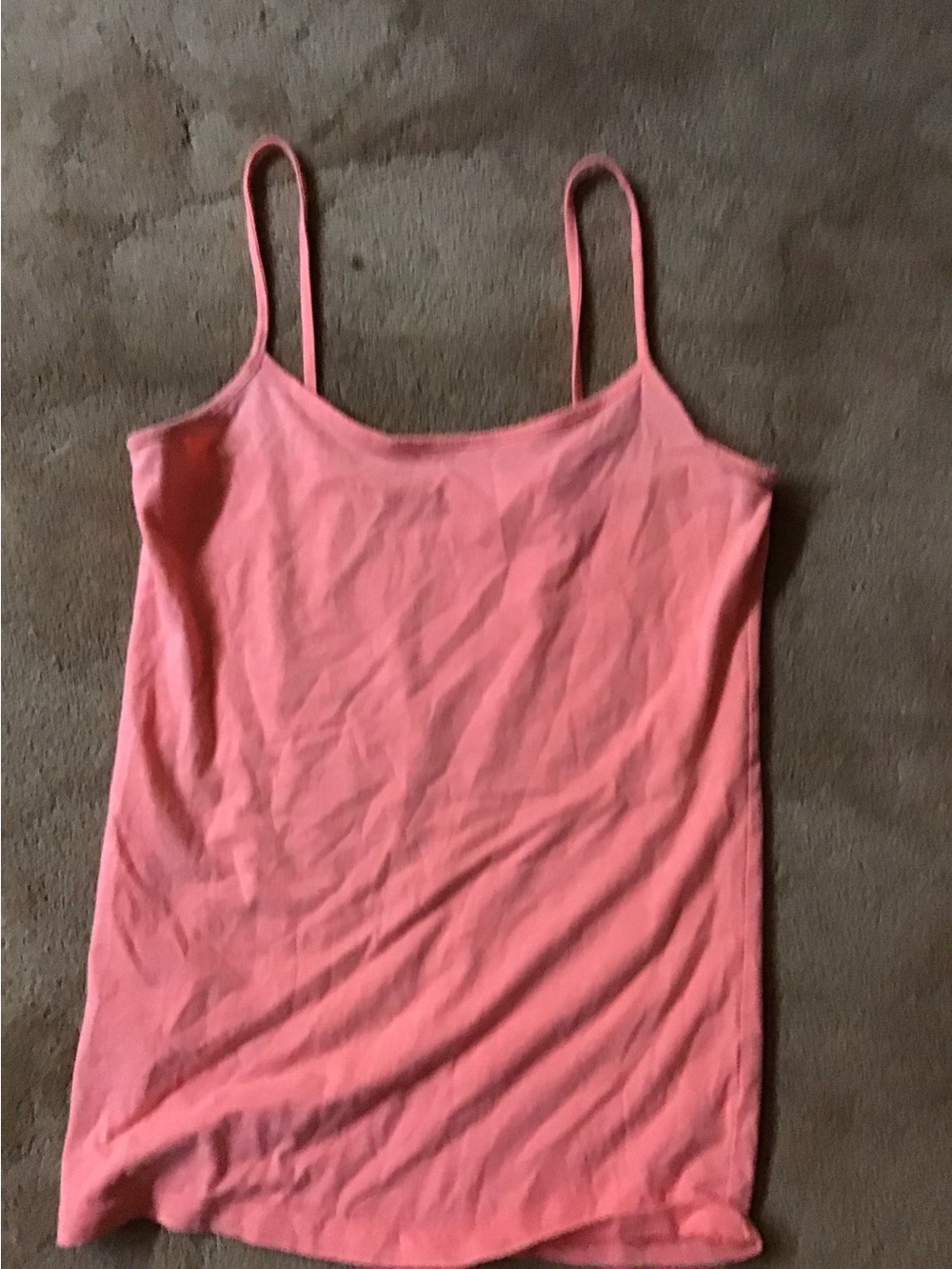 No Boundaries Coral Spaghetti Strap Tank Top